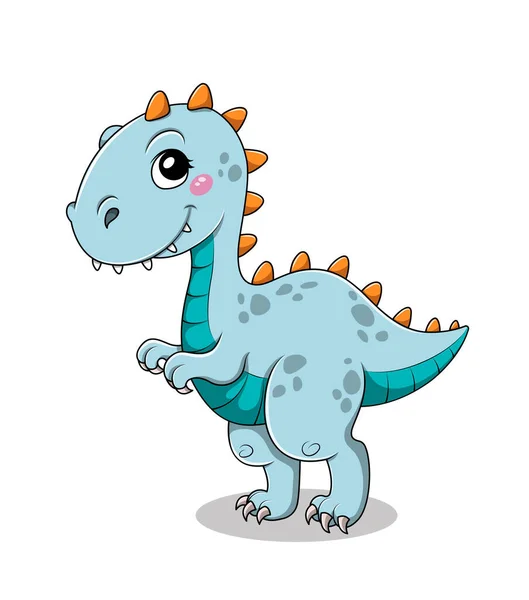 Divertido bebé de dibujos animados Tyrannosaurus dinosaurio — Vector de stock