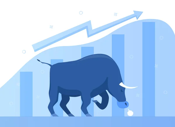 Bull market metaphor — Stock Vector