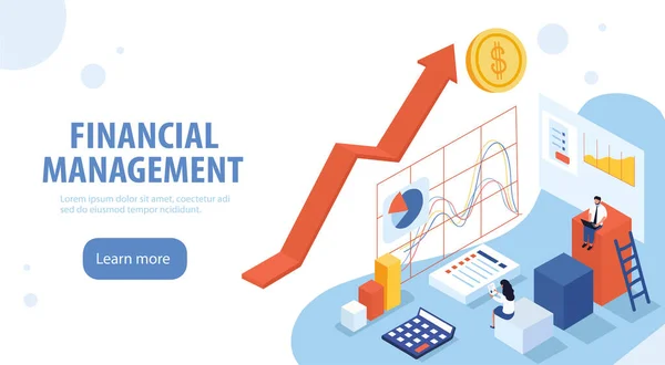 Finanzmanagementkonzept — Stockvektor