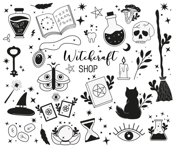 Concepto de tienda de magia brujería — Vector de stock