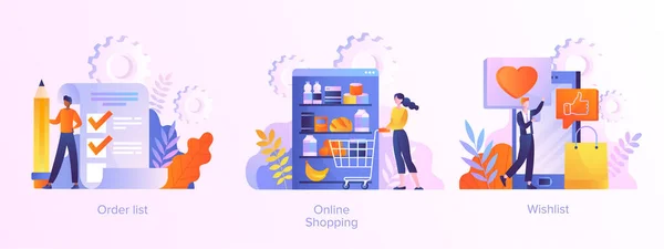 Online shopping abstrakt koncept — Stock vektor