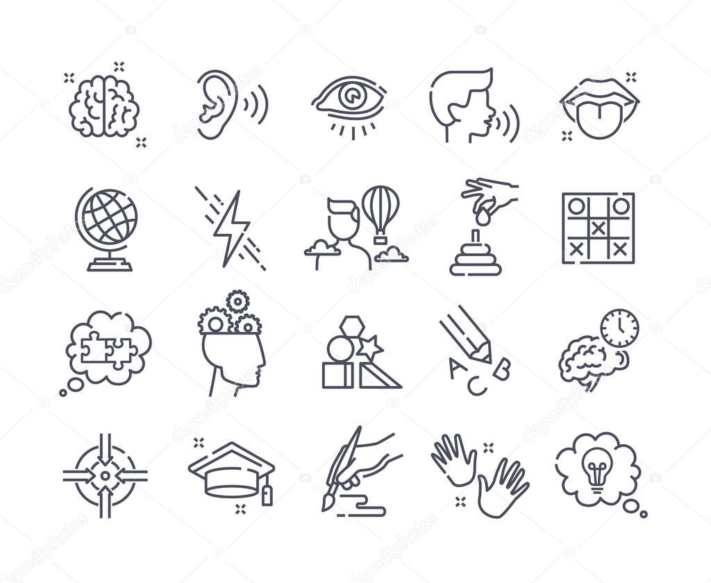 Collection of outline icons