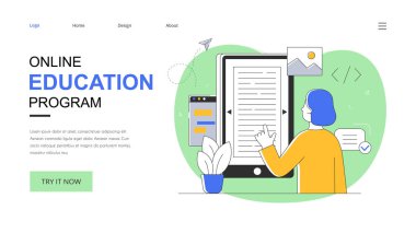Çevrimiçi eğitim programı kavramı