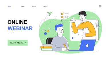 Çevrimiçi webinar soyut kavramı