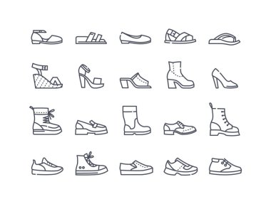 Shoes icon collection clipart