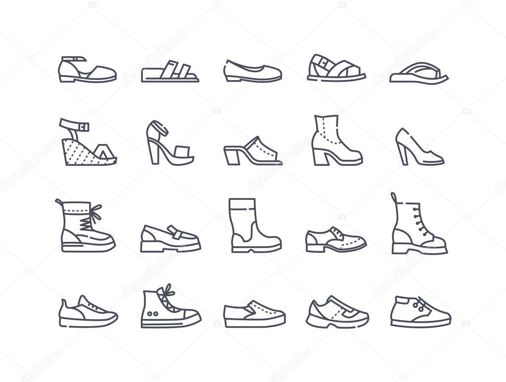 Shoes icon collection