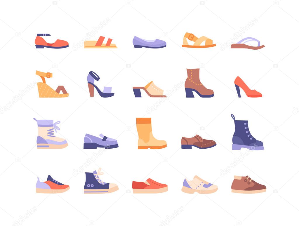 Shoes icon collection