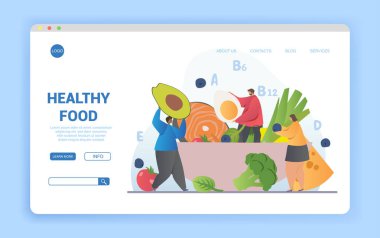 Sağlıklı gıda vektörü kavramı