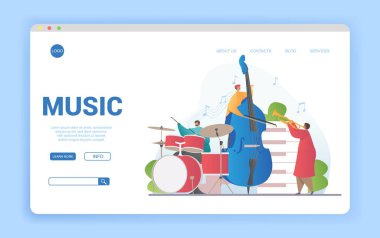 Müzik enstrümanları çalan müzik topluluğu