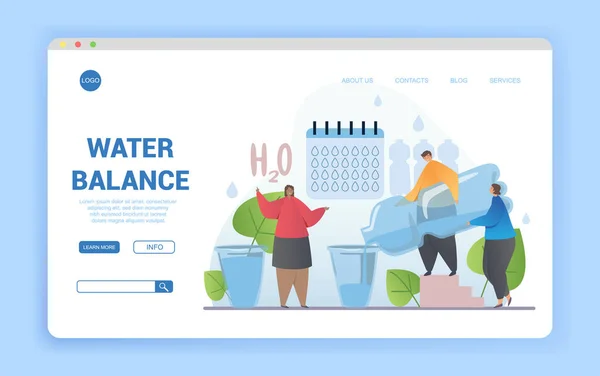 Water balance abstract concept — Stock Vector