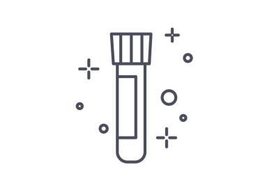 Etiket ve kimyasal reaksiyonlu test tüpü veya örnek tüp