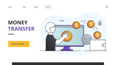 Uygulama kullanarak cüzdan konseptine çevrimiçi para transferi