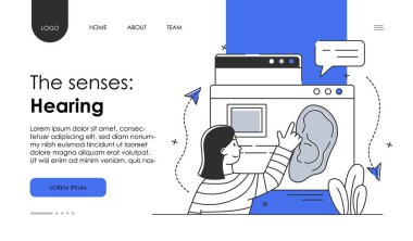 Doctore kulak inceleme çizgisi sanat konseptini yaptı.