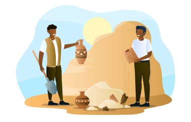 Tarihçiler tarihi eserleri araştırıyorlar