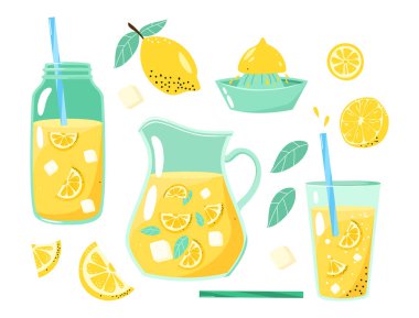 Şişe ve ağız sulandıran limonata.