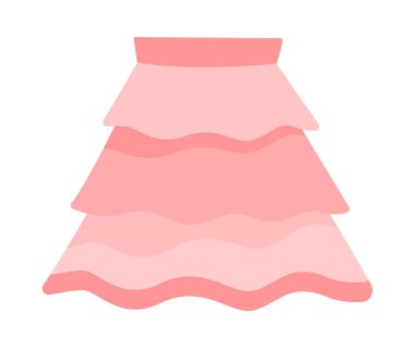 Şirin, canlı, zarif pembe etek.