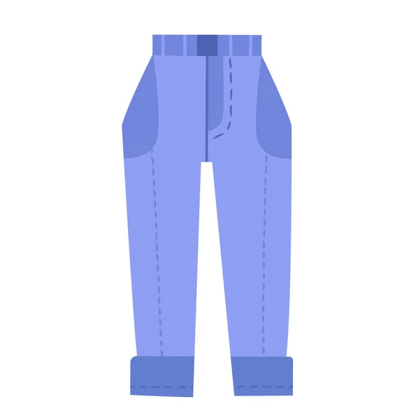 Милі яскраві випадкові блакитні джинси — стоковий вектор