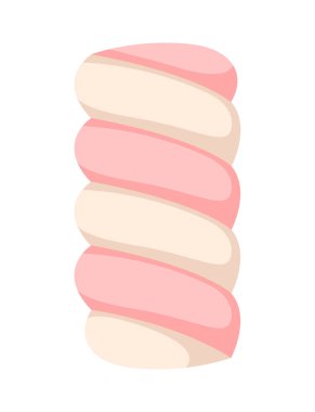 Beyaz arkaplanda renkli çizgili lokum