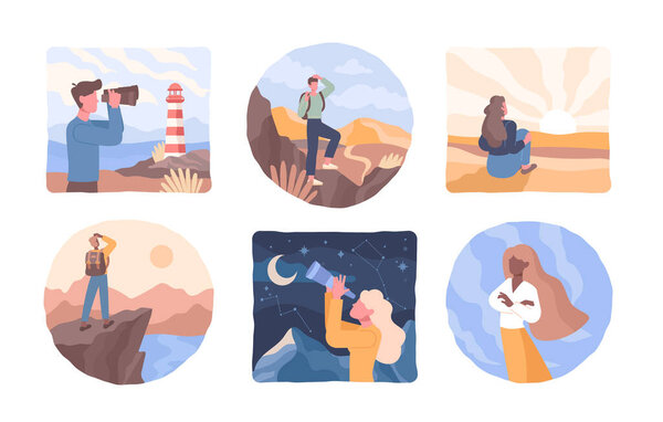 People look into future