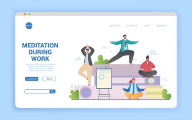 Çalışma konsepti sırasında meditasyon
