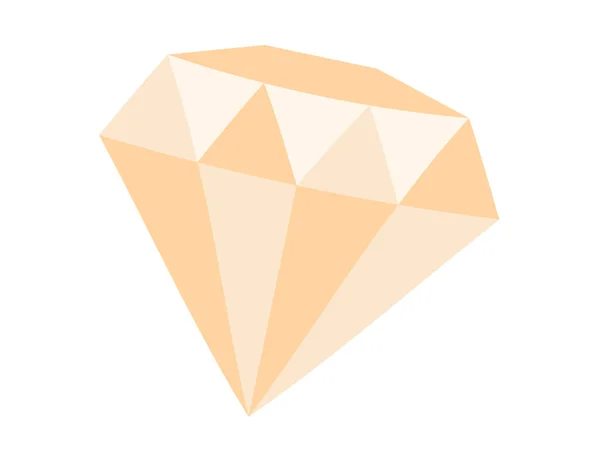 Netter Aufkleber mit schönen Diamanten auf weißem Hintergrund — Stockvektor