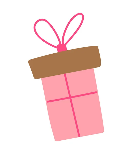 白色背景粉红包装材料的可爱贴纸 — 图库矢量图片