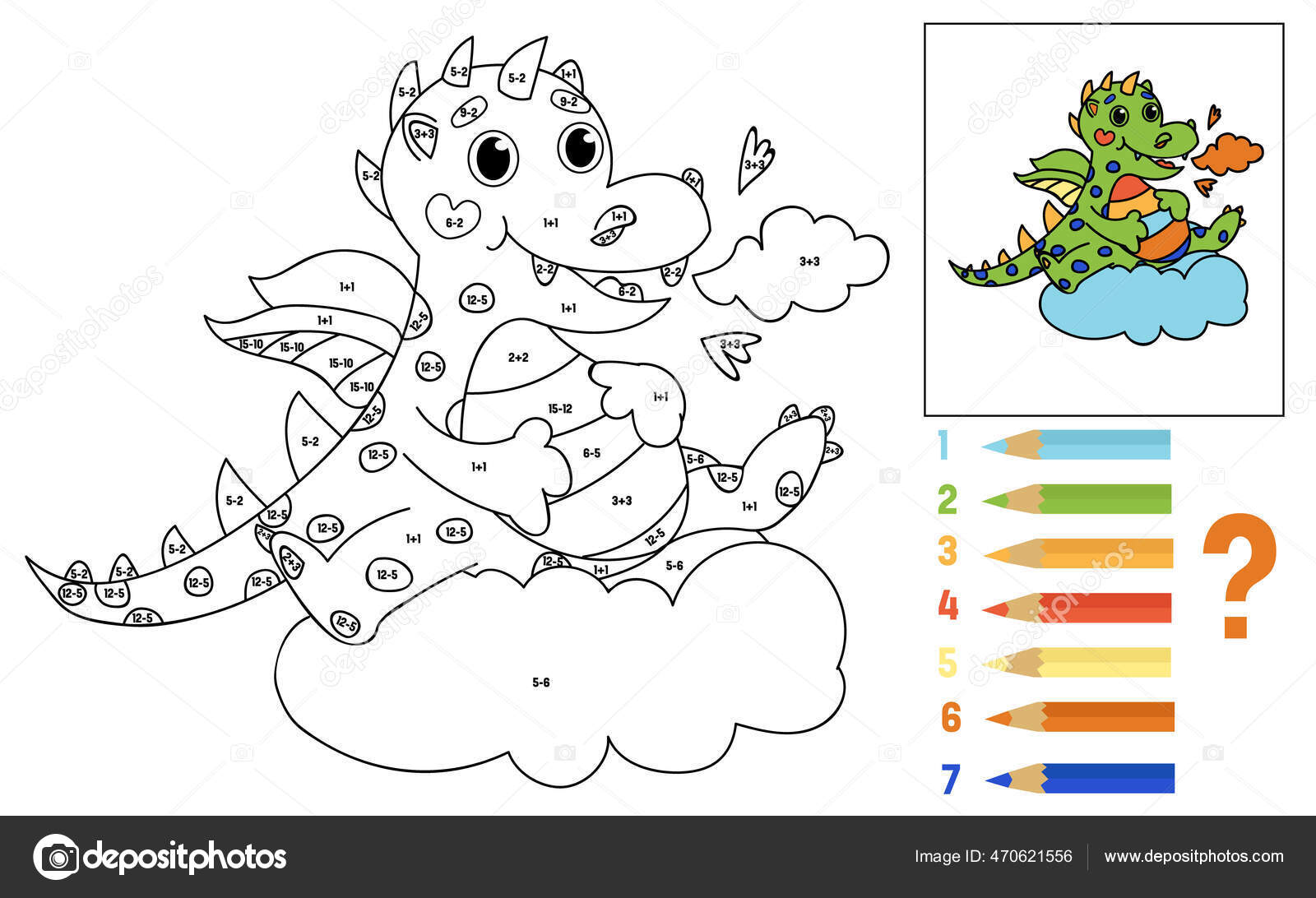 Exercício Para Crianças Com Divisão Por Número 2. Pintar a Ilustração.  Página Educativa Para O Livro De Bebês Da Matemática. Impri Ilustração do  Vetor - Ilustração de brinquedo, livro: 221337793