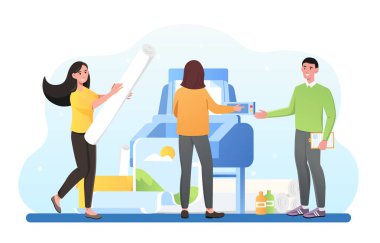 Çizer mürekkep jeti ofset makine ticari dijital