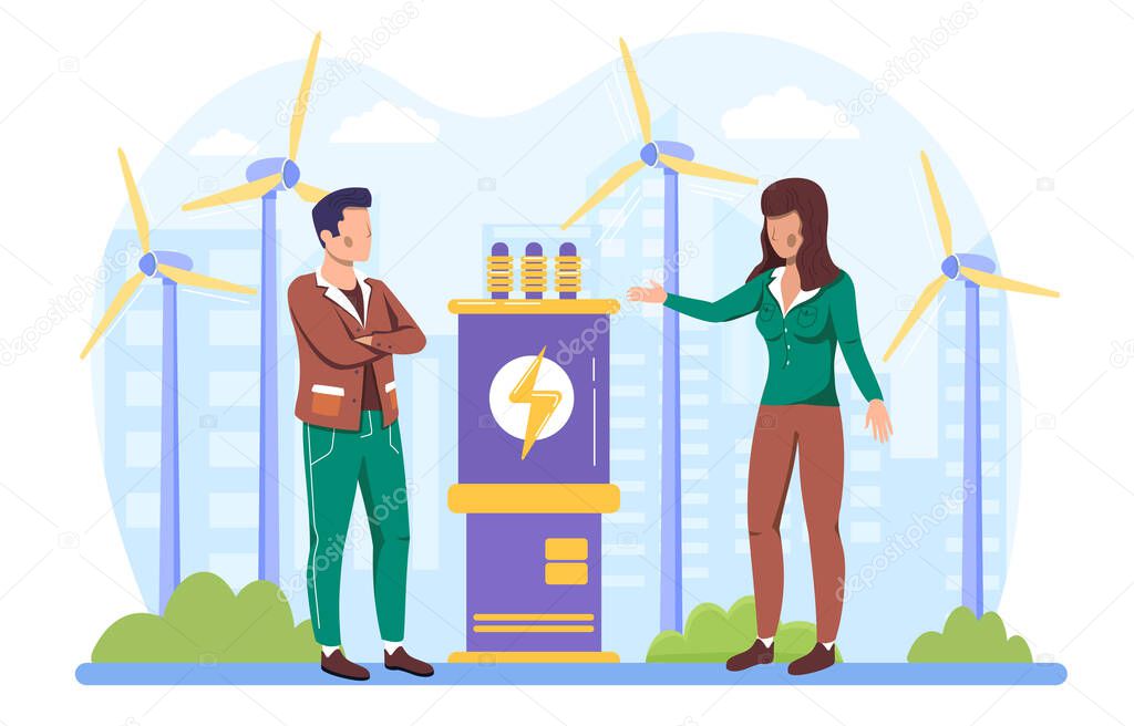 Clean electric energy from wind renewable sources