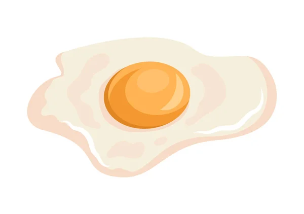 Schattig ei met dooier klaar om te worden gekookt op witte achtergrond — Stockvector