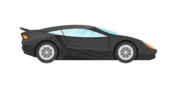 Sticker van zwarte sportwagen op witte achtergrond — Stockvector