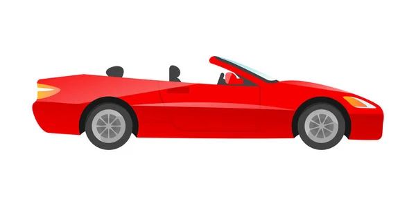 Sticker of red convertible sportcar on white background — Stock Vector