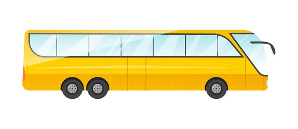 Klistermärke av stora gula sightseen buss på vit bakgrund — Stock vektor