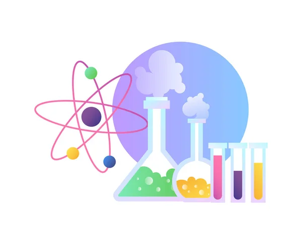 Zkumavky chemické zkoušky — Stockový vektor