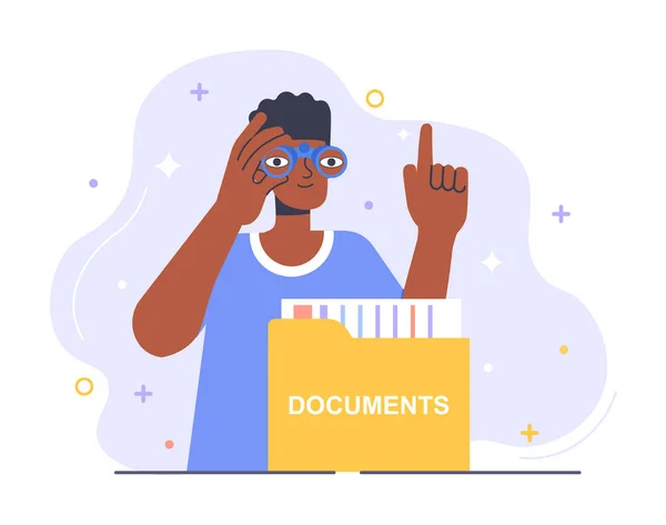 Arquivo e armazenamento de documentos — Vetor de Stock