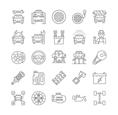 Araç servis satırı simgeleri