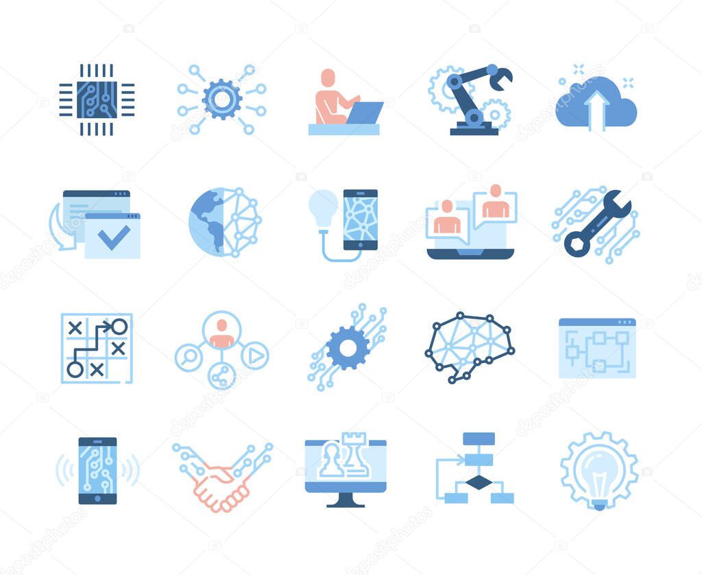 Business Process Automation Linear Icons