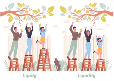 Equality and Equity Abstract Concept clipart