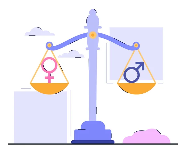Begrip gendergelijkheid — Stockvector