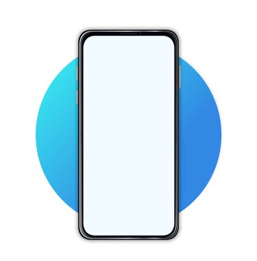 Boş ekranlı akıllı telefon modeli.