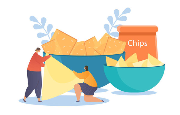 Люди персонаж едят закуски