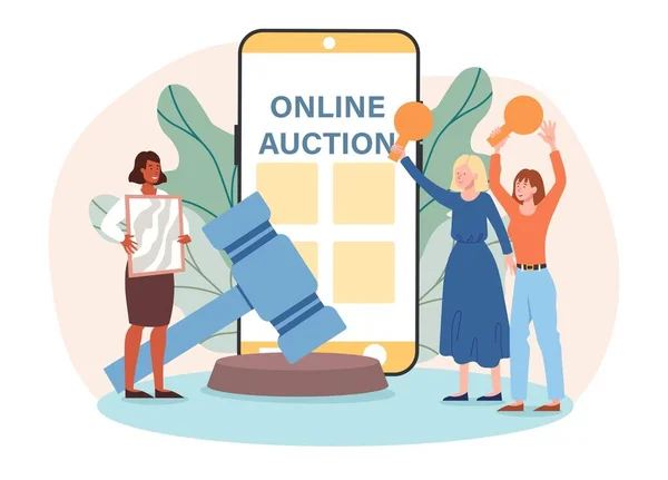 Online auction concept Stock Illustration