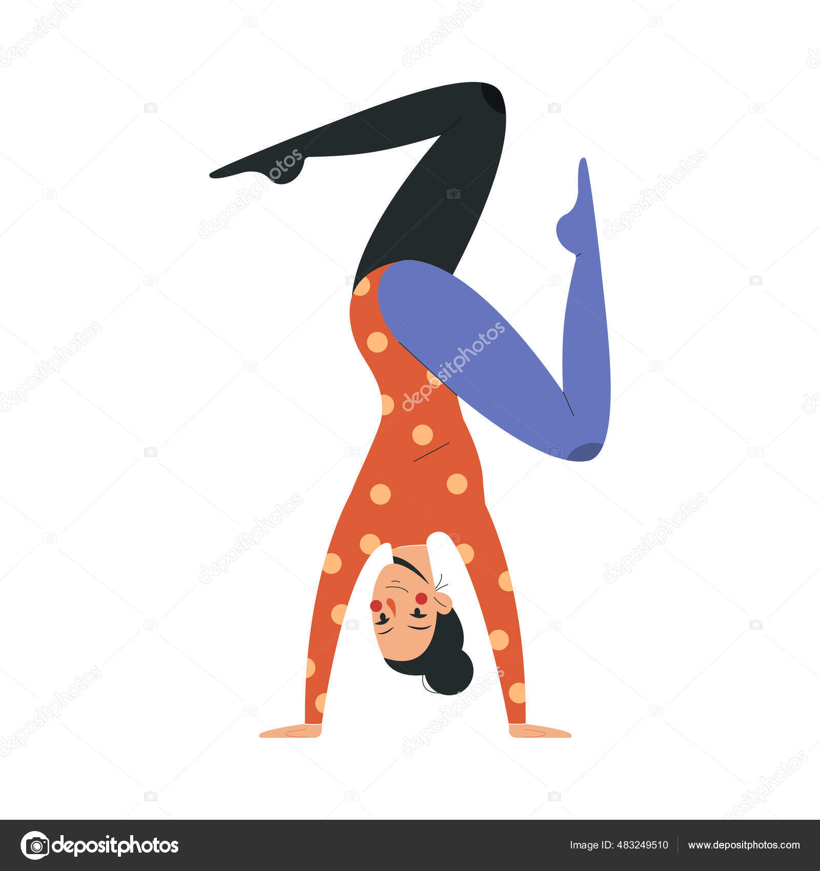 Desenho de Grávida praticando ioga pintado e colorido por Usuário