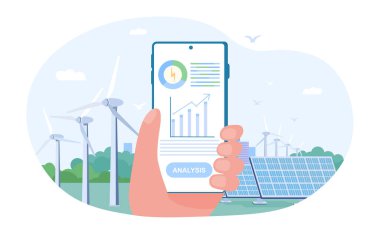 Elektrik enerjisi izleme uygulamalı cep telefonu.