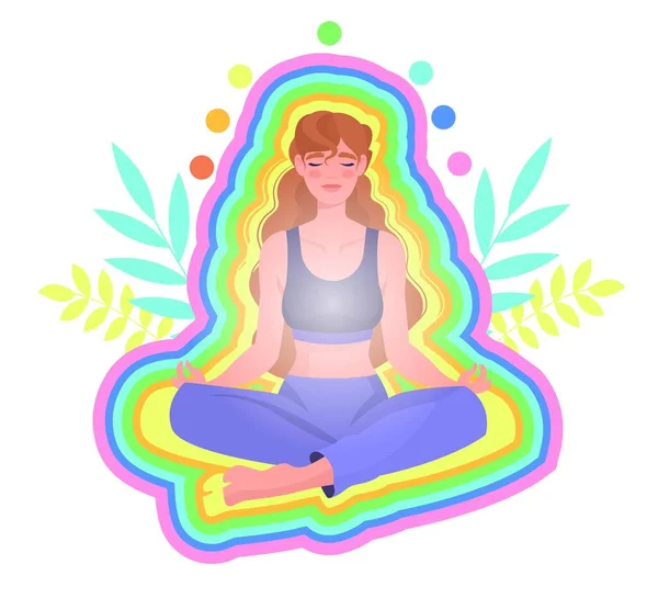 Yoga praktijk concept — Stockvector