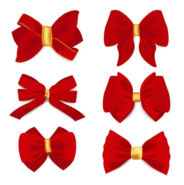 Zestaw Red Bow — Wektor stockowy