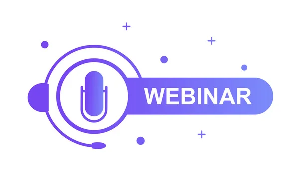 Vector logo voor online webinar — Stockvector