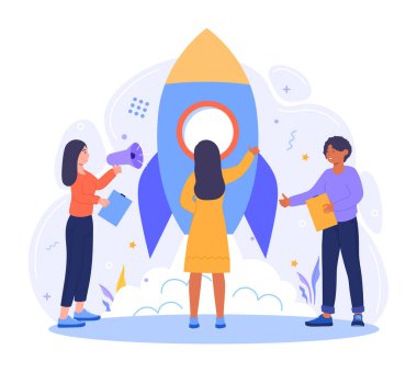 Girişim konseptinde takım çalışması