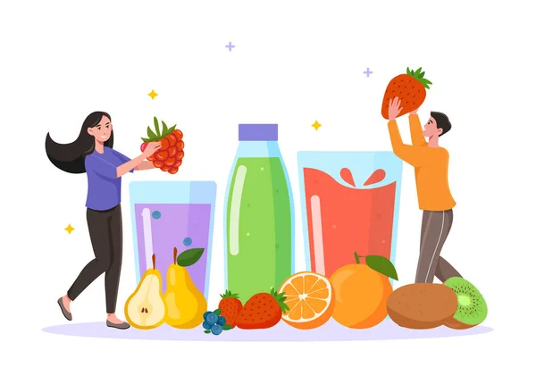 Concepto de fruta fresca — Vector de stock