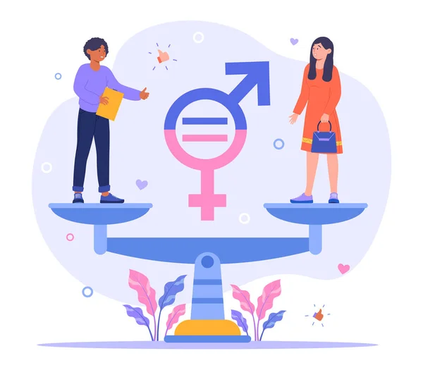 Koncepcja równości płci — Wektor stockowy